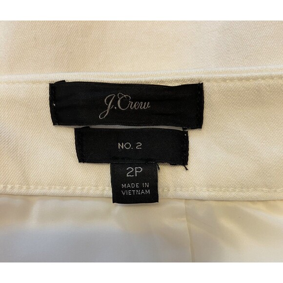 J Crew Women's Cream Colored No. 2 Pencil Skirt Stretch Lined Back Zip Size 2P - Picture 5 of 7
